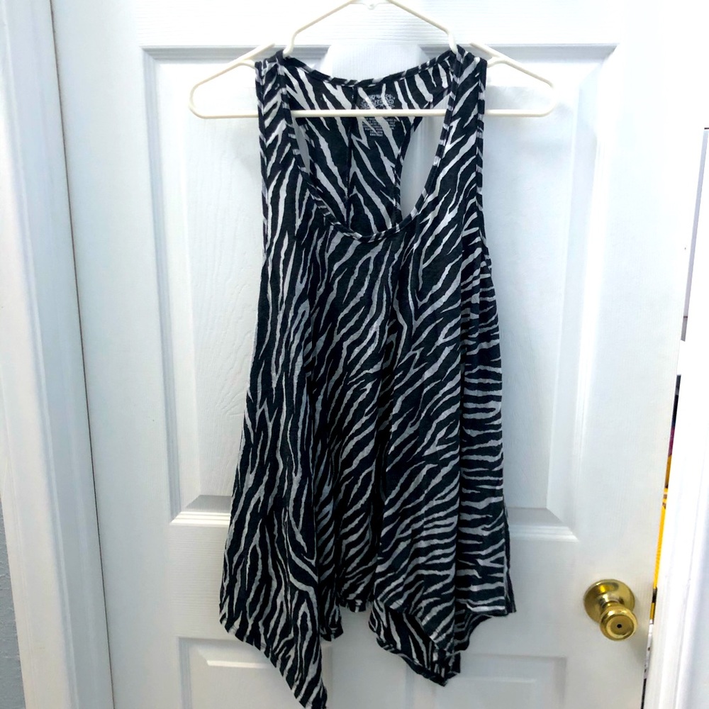Zebra racer back tank